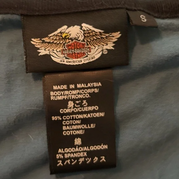 Harley Davidson Blue Tank Top - Picture 3 of 3